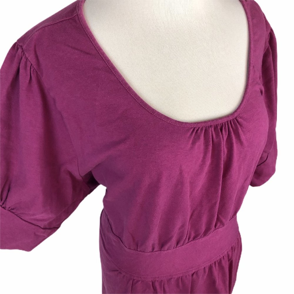 Junonia Tie Back Empire Waist Tunic Short Sleeve F